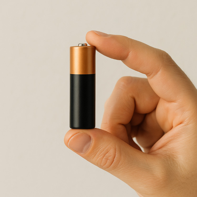 20250723 1330 copper top battery held simple compose 01k0wc6jy2f5qv65dhyzdfy4cj