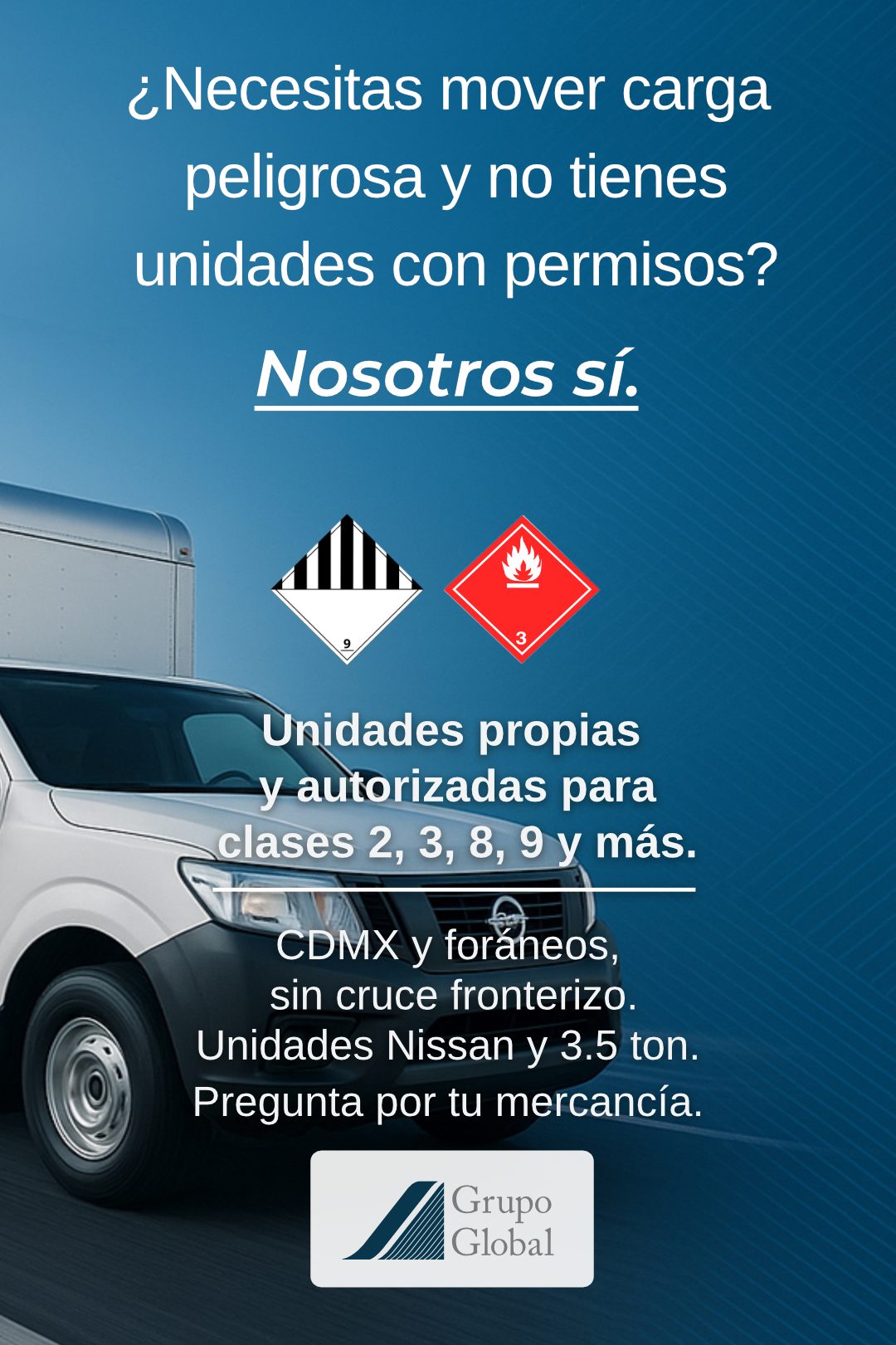 ¿Necesitas mover carga peligrosa y no tienes unidades con permisos? Nosotros sí. 